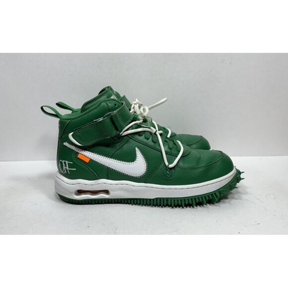 Nike Off-White x Air Force 1 SP Leather Mid Pine Green Men’s Size 8.5 dr0500-300 - Picture 1 of 9